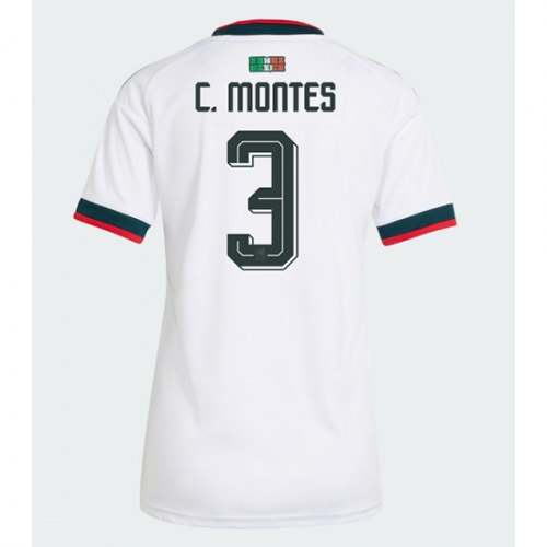 Billige Fotballdrakt Mexico Cesar Montes #3 Replika Bortedrakt Dame VM 2026 Kortermet Billige Fotballdrakt Mexico Cesar Montes #3 Replika Bortedrakt Dame VM 2026 Kortermet